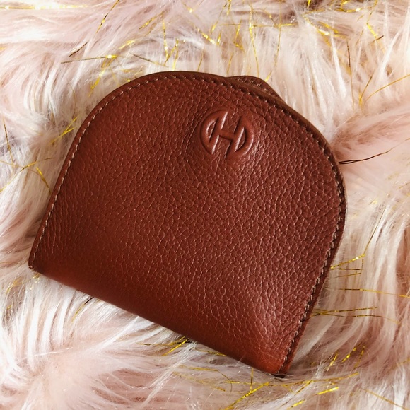 Celine Handbags - Celine AUTHENTIC Brown Leather Flap Wallet Coin Cup Holder Purse